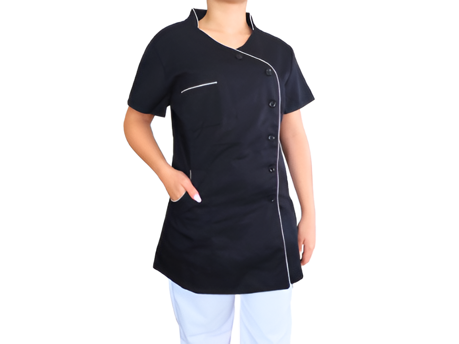 Bata clássica cor preta Bata clássica cor preta - Lares de Idosos e Clinicas